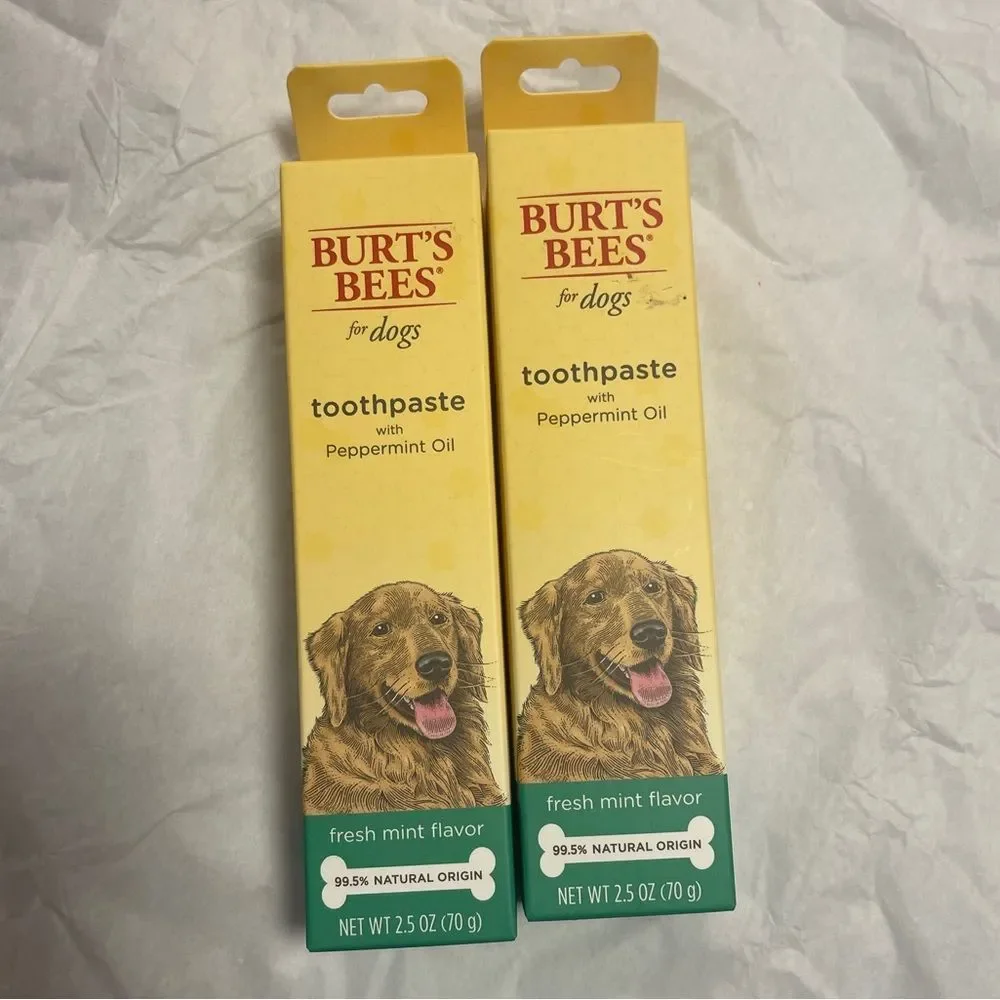 NWT! Burt Bee's Dog Toothpaste Set of 2
